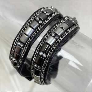 Stella & Dot Cady Wrap Bracelet/Silver ~ Retired